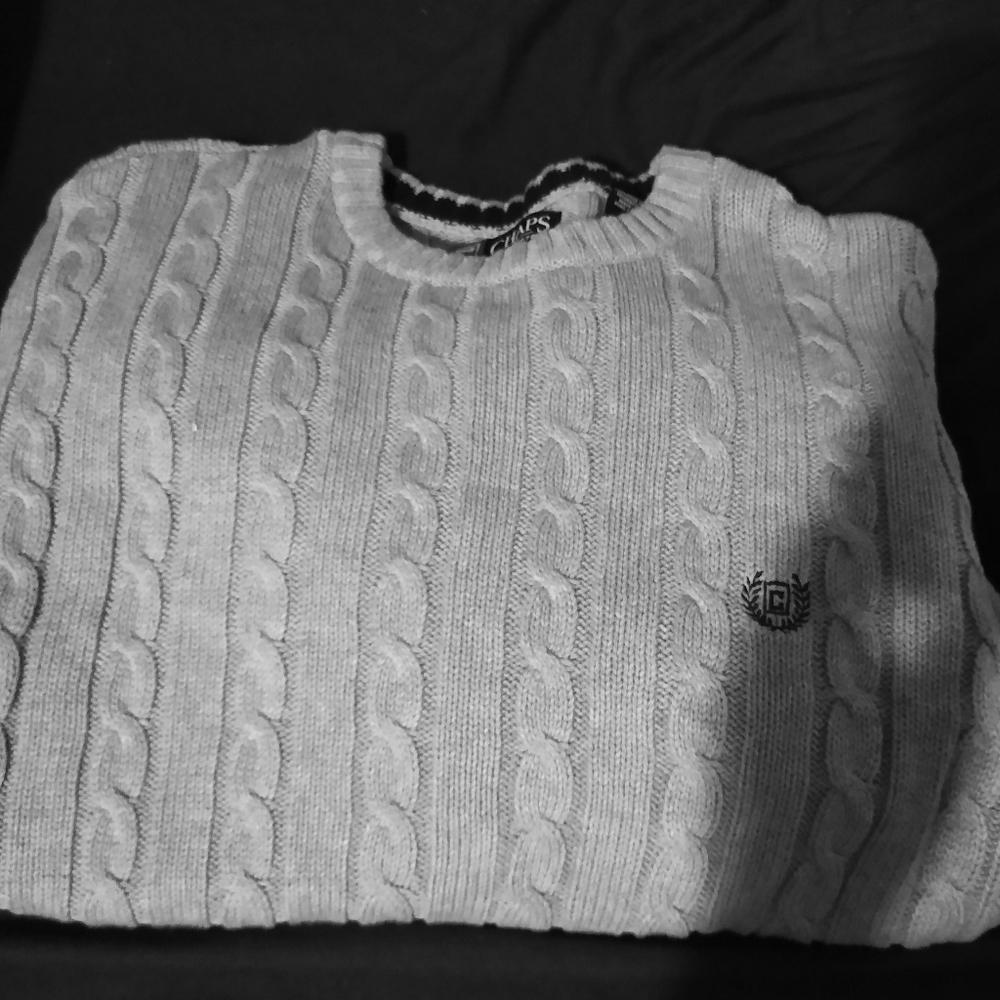 Gray chaps sweater